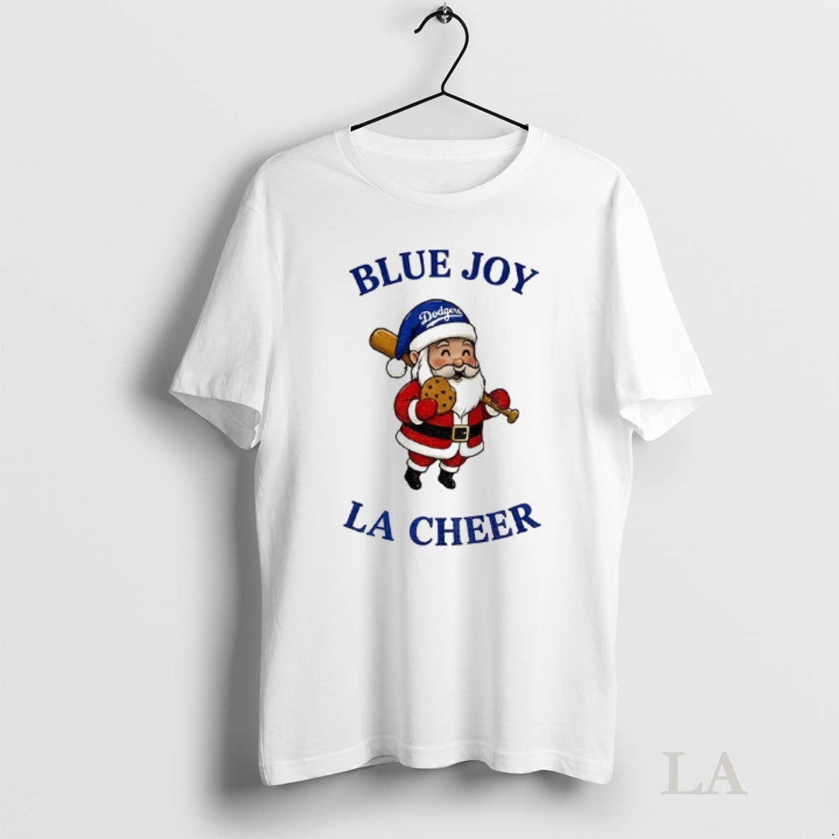 Original Santa Claus Los Angeles Dodgers Blue Joy La Cheer Baseball Mlb Christmas
