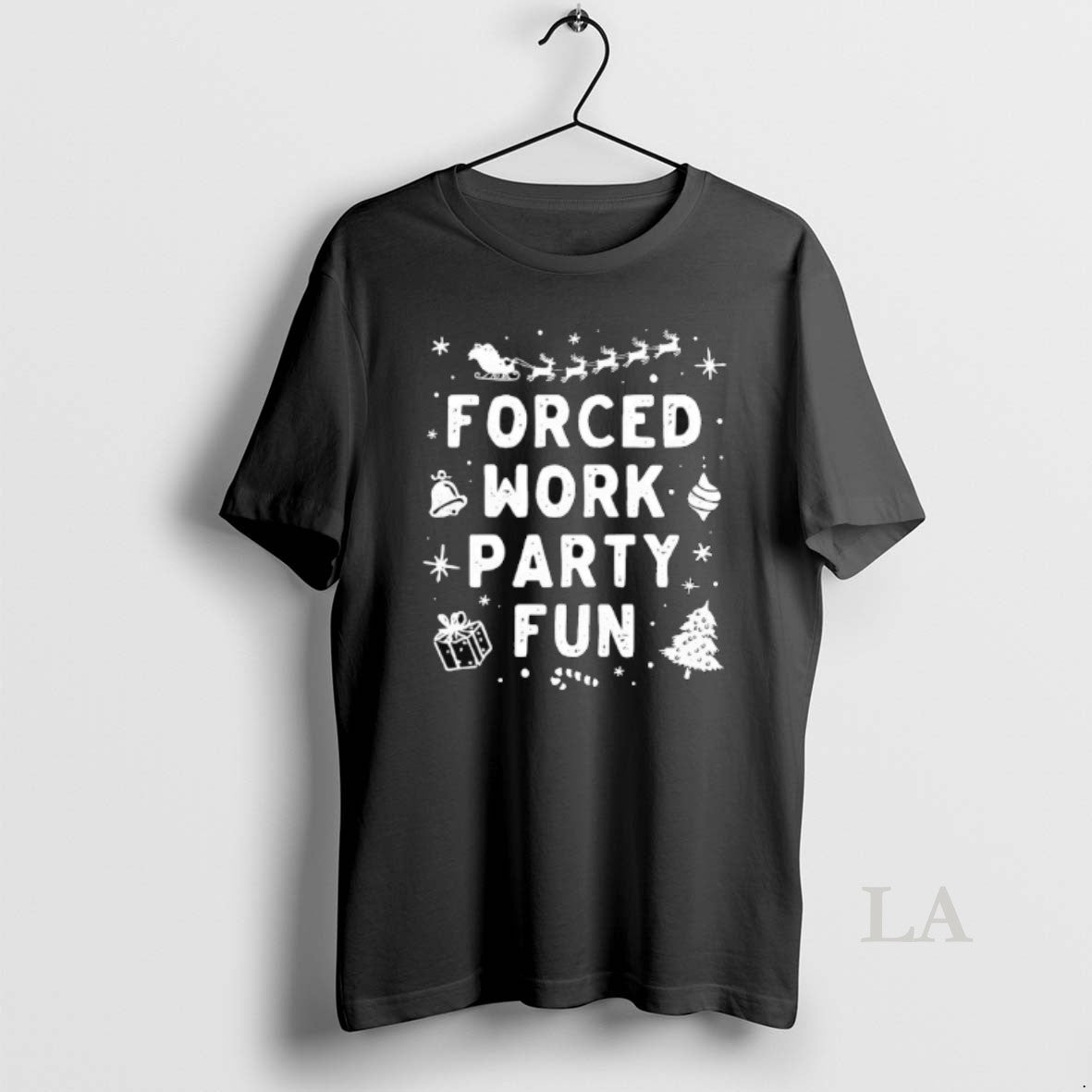 Original Santa Riding Reindeer Forced Work Party Fun Merry Christmas