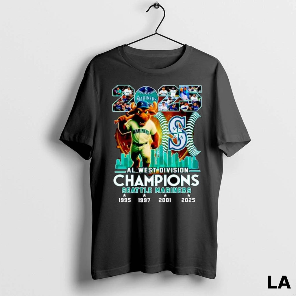 Original Seattle Mariners 2025 Al West Division Champions Mascot Ornaments