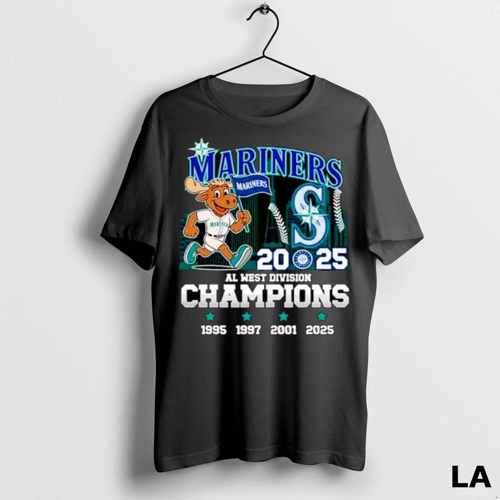Original Seattle Mariners Mascot 2025 Mlb Al West Division Champions Ornaments