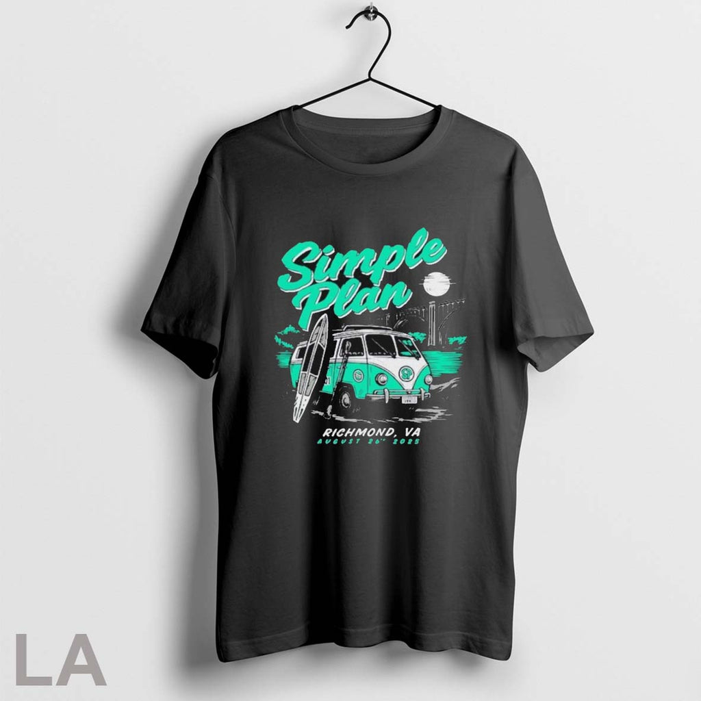 Original Simple Plan Richmond Va 08 26 2025 T Shirts