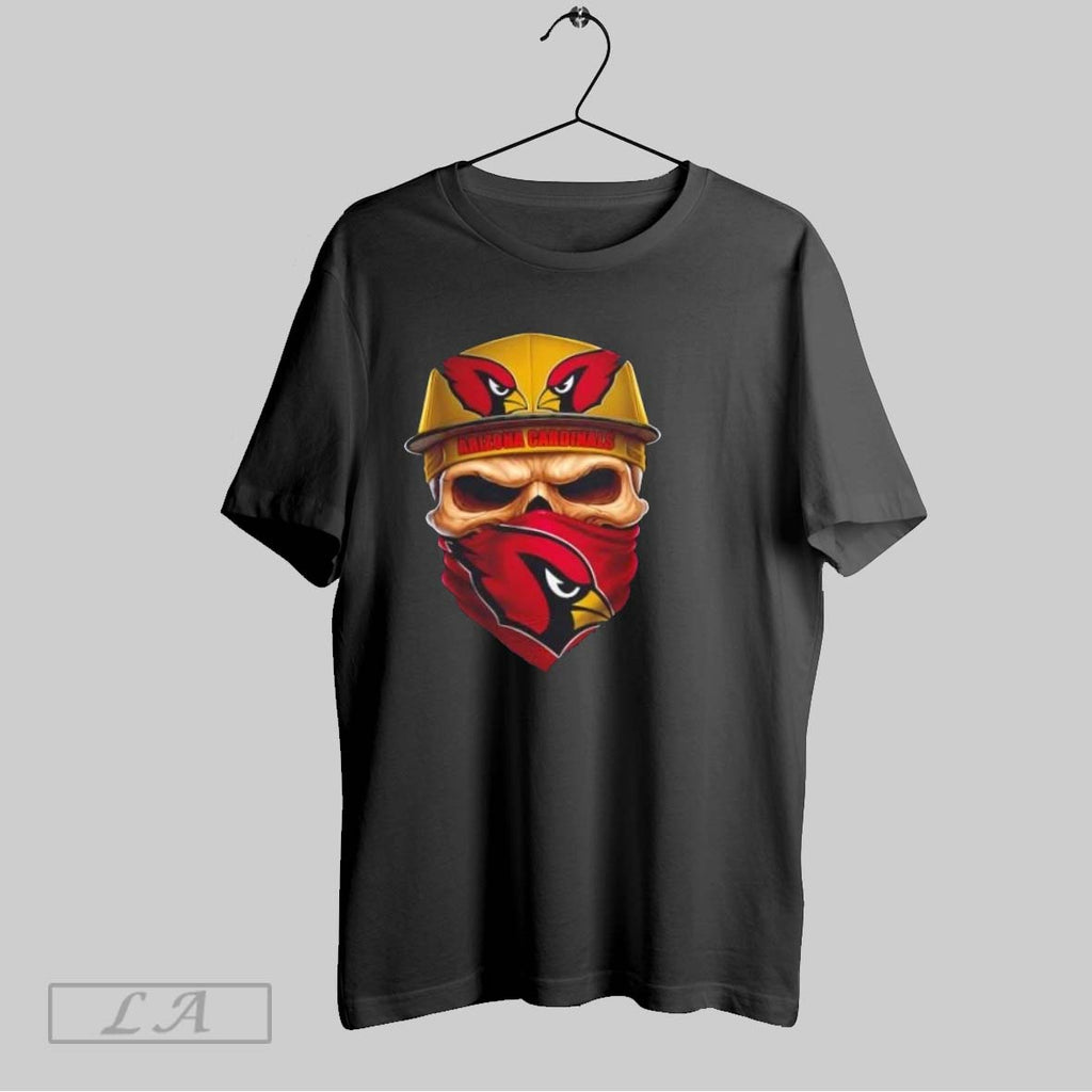 Original Skull Wearing A Face Scarf Arizona Cardinals Football