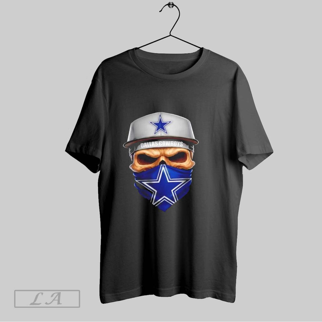 Original Skull Wearing A Face Scarf Dallas Cowboys Football