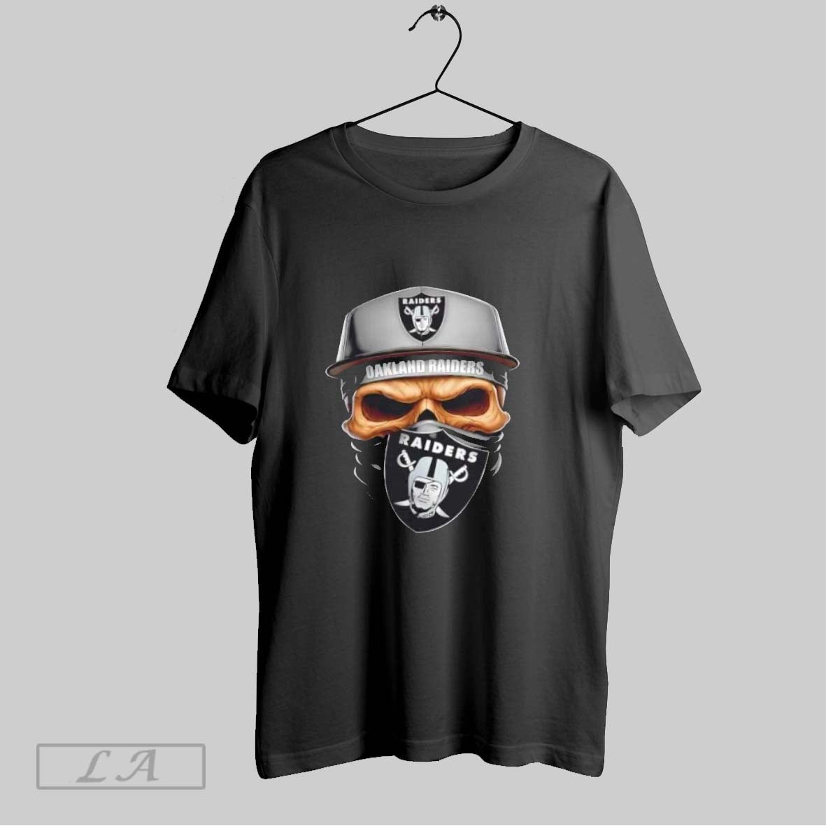 Original Skull Wearing A Face Scarf Oakland Raiders Football