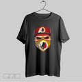 Original Skull Wearing A Face Scarf Washington Redskins Football