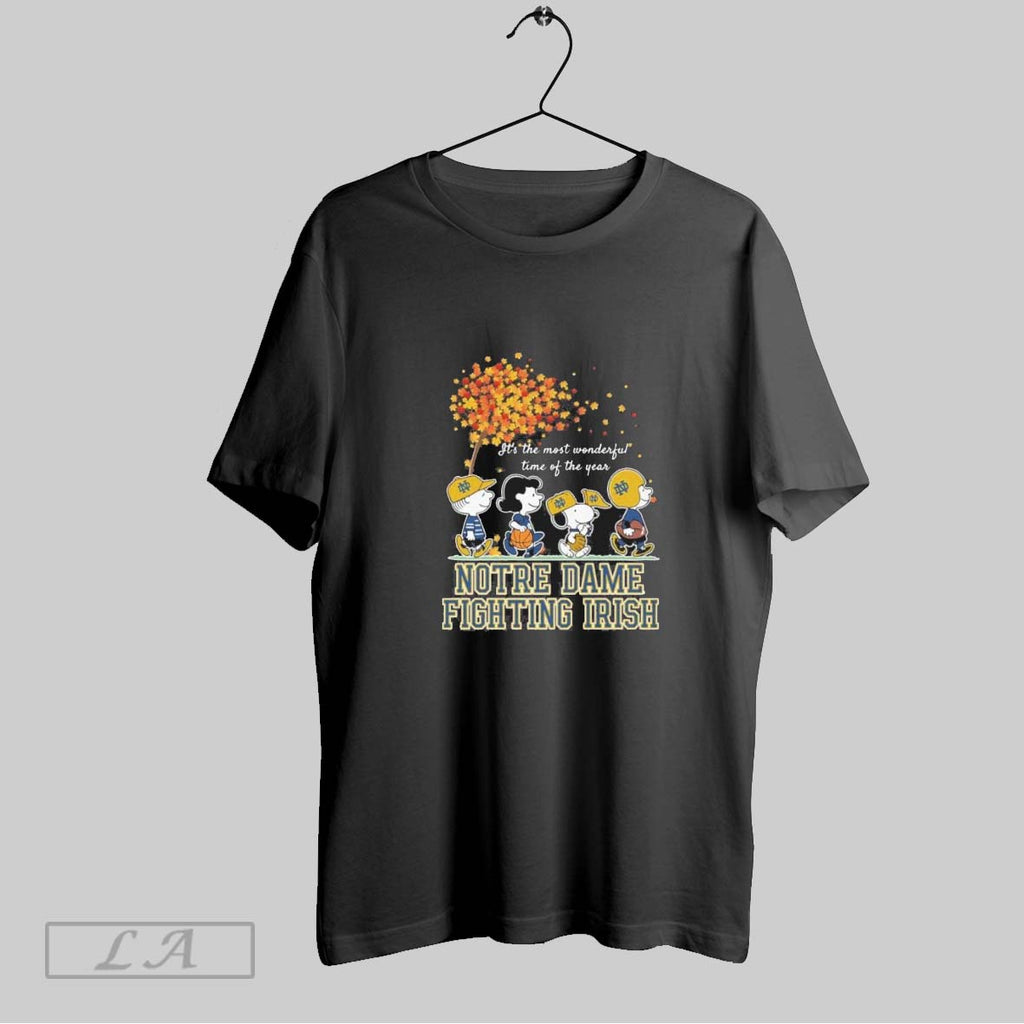 Original The Peanuts Walking X Notre Dame Fighting Irish Its The Most Wonderful Time Of