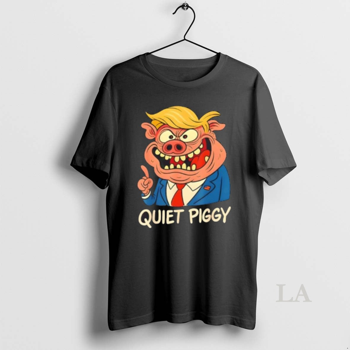 Original Trump Quiet Piggy Caricature