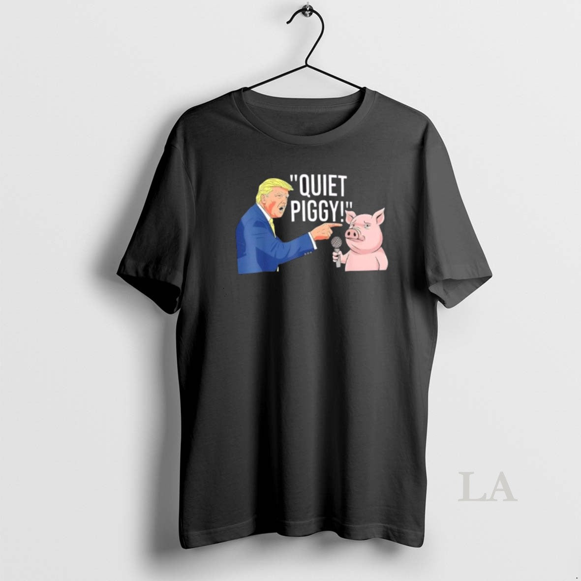 Original Trump X Pig Quiet Piggy Cartoon