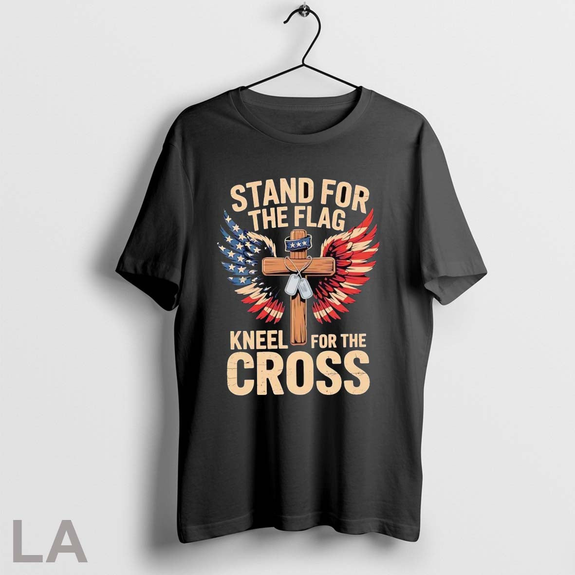 Original Us Veteran Stand For The Flag Kneel For The Cross