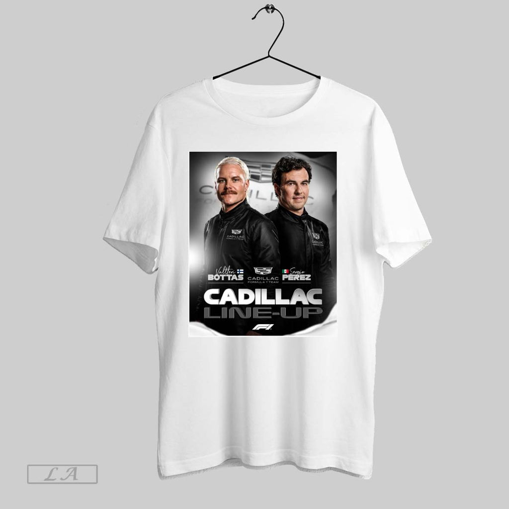 Original Valtteri Bottas And Sergio Perez Cadillac Formula 1 Team Cadillac Line Up Poster