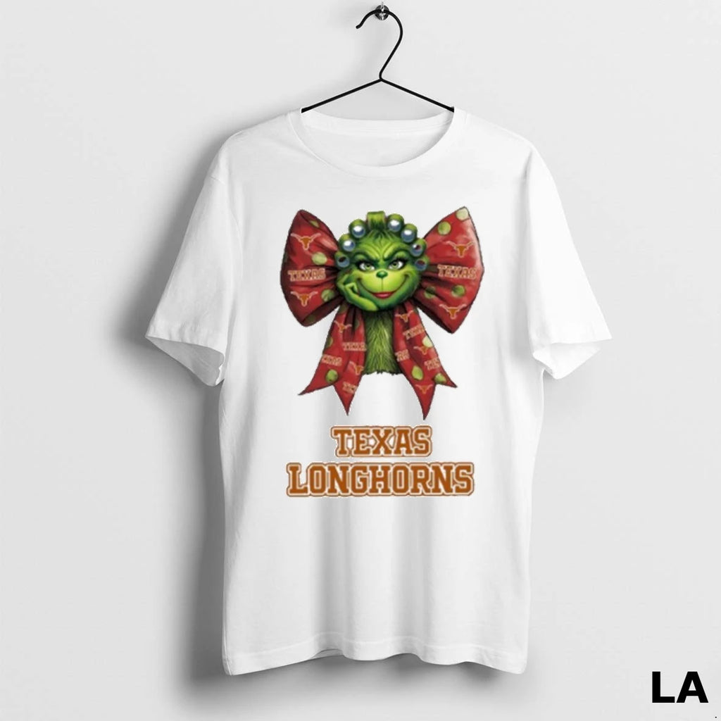 Original Women Grinch Bow Tie Texas Longhorns Logo