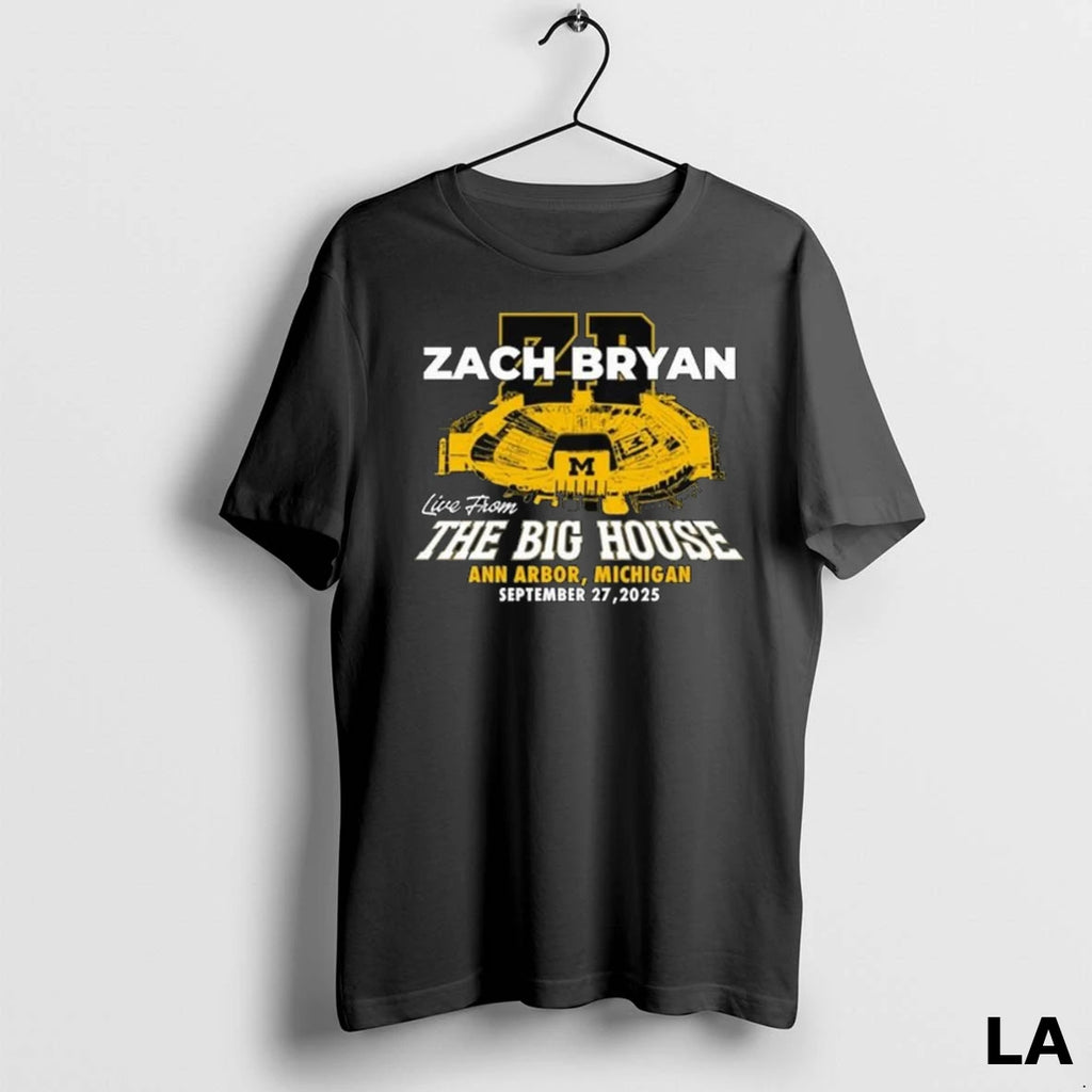 Original Zach Bryan Michigan Stadium September 27 2025 Long Sleve