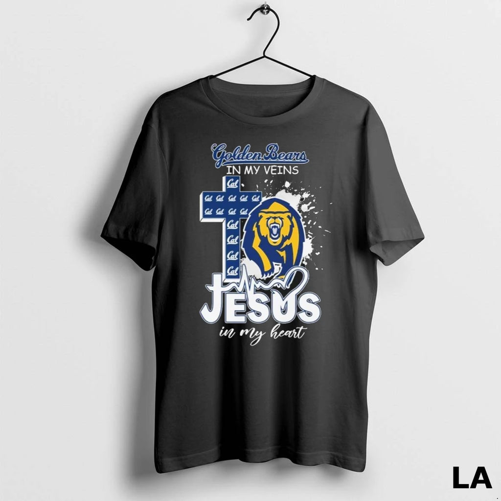 Original California Golden Bears In My Veins Jesus In My Heart