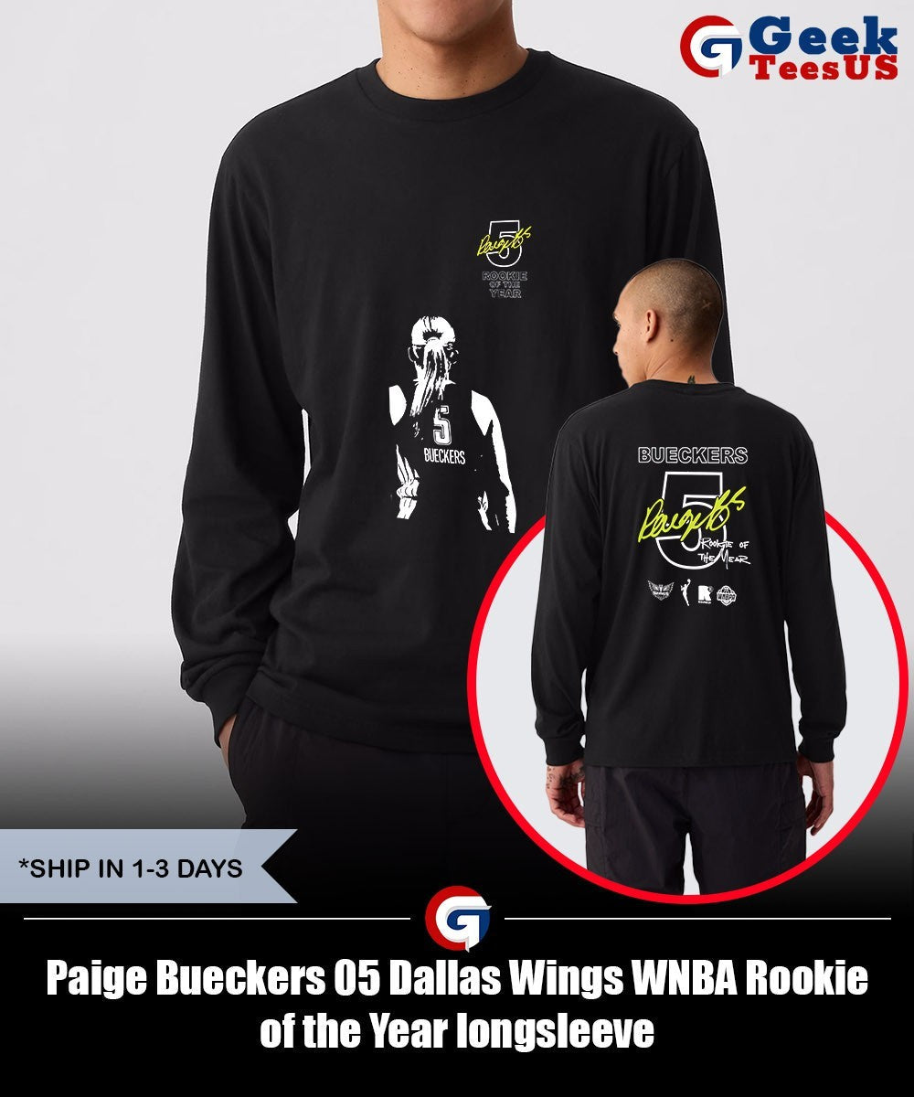 Paige Bueckers 05 Dallas Wings WNBA Rookie of the Year shirt Unisex , , , Long Sleeve Tee