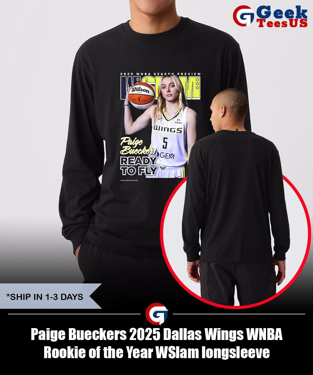 Paige Bueckers 2025 Dallas Wings WNBA Rookie of the Year WSlam shirt Unisex , , , Long Sleeve Tee