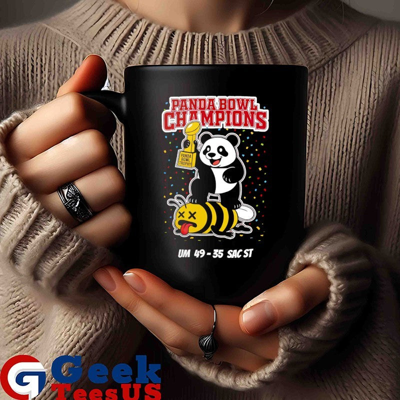 Panda Bowl Champions Panda Bee mascot score shirt Unisex , , , Long Sleeve Tee