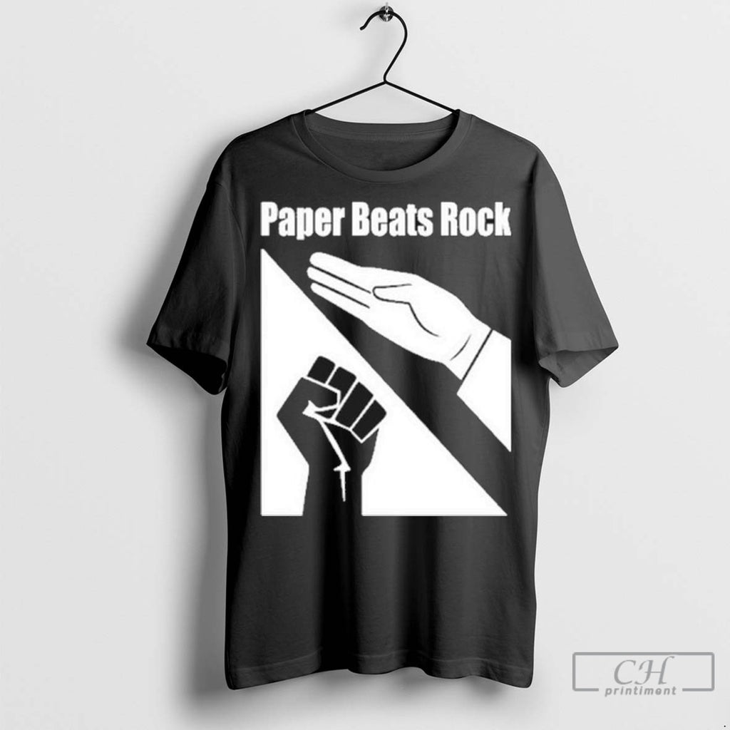 Paper Beats Rock Hand T Shirt Jpg