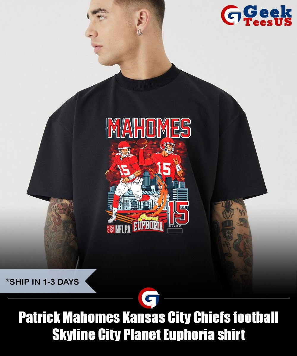 Patrick Mahomes Kansas City Chiefs football Skyline City Planet Euphoria shirt Unisex , , , Long Sleeve Tee