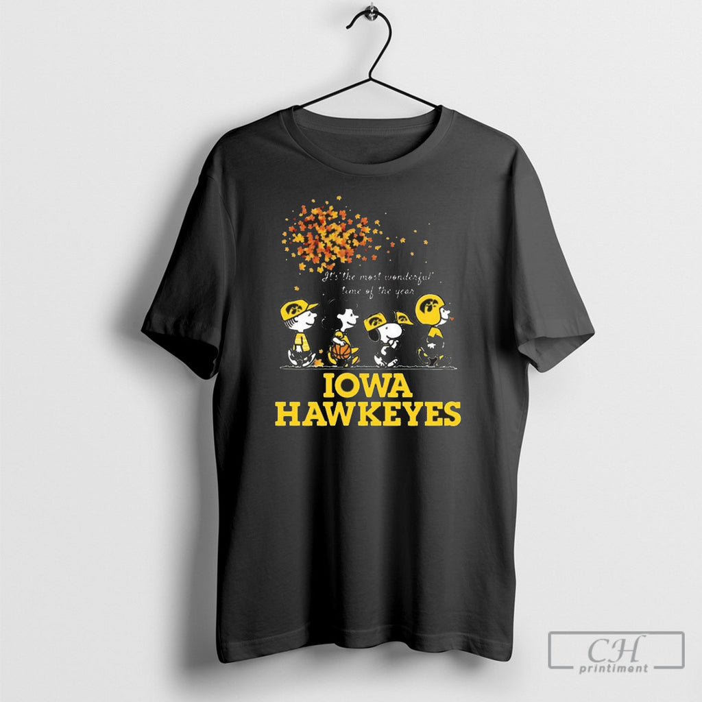 Peanuts Its The Most Wonderful Time Of The Year Iowa Hawkeyes T Shirts