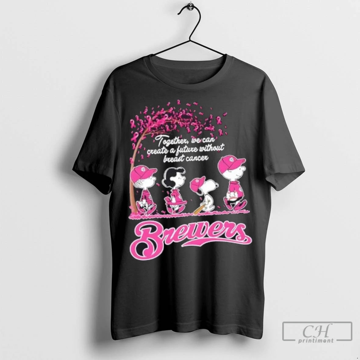 Peanuts Together We Can Create A Future Without Breast Cancer Milwaukee Brewers Baseball
