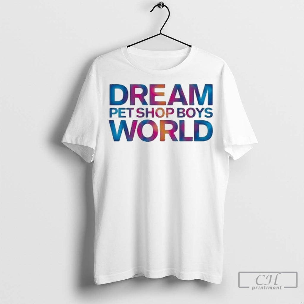 Pet Shop Boys Dreamworld 2025 Stacked Ladies T Shirt Jpg