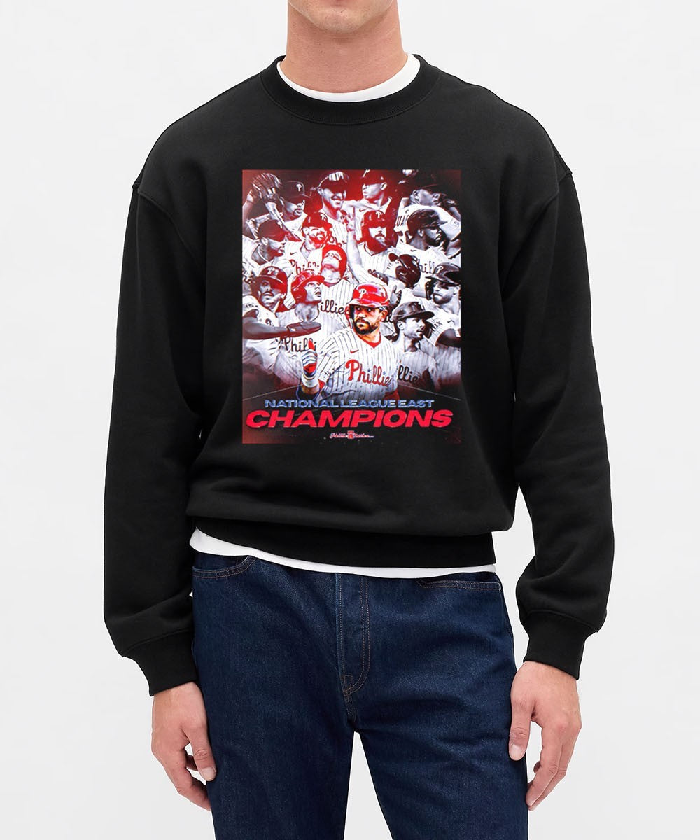 Philadelphia Phillies Back to Back National League East champions 2025 poster shirt Unisex , , , Long Sleeve Tee