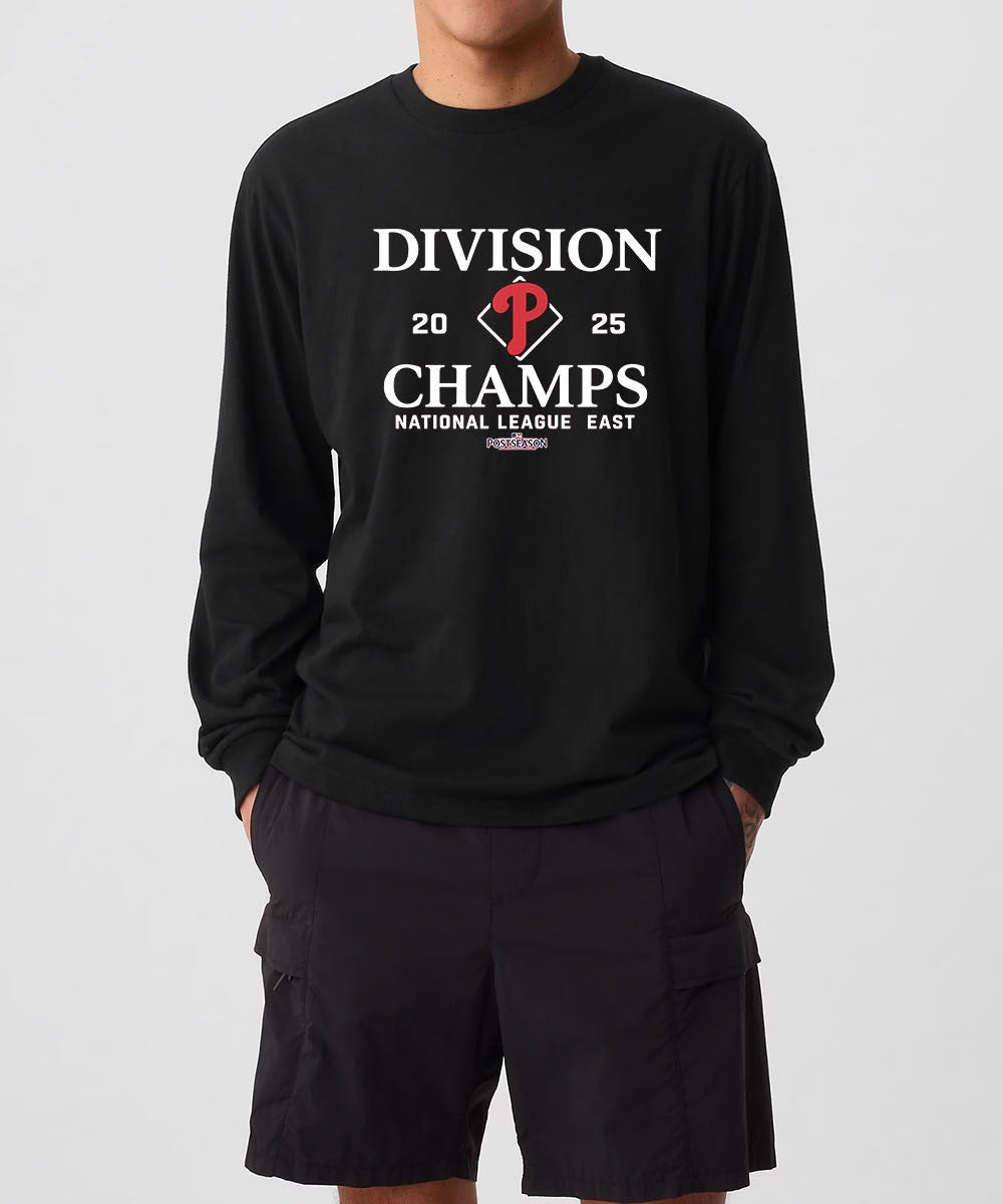 Philadelphia Phillies National League East Division Champions 2025 Postseason shirt Unisex , , , Long Sleeve Tee