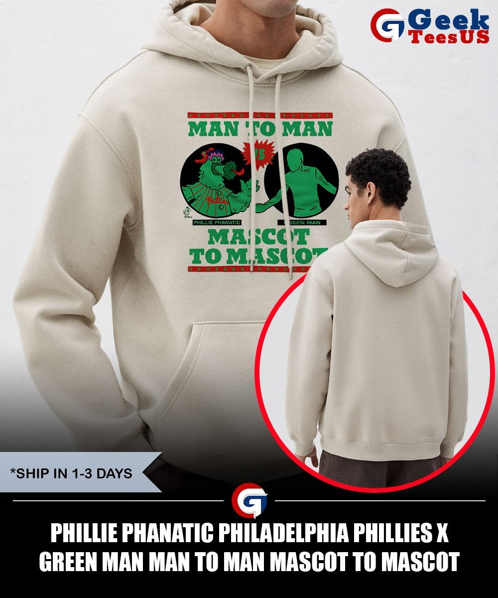 Phillie Phanatic Philadelphia Phillies X Green Man Man to Man mascot to mascot shirt Unisex , , , Long Sleeve Tee