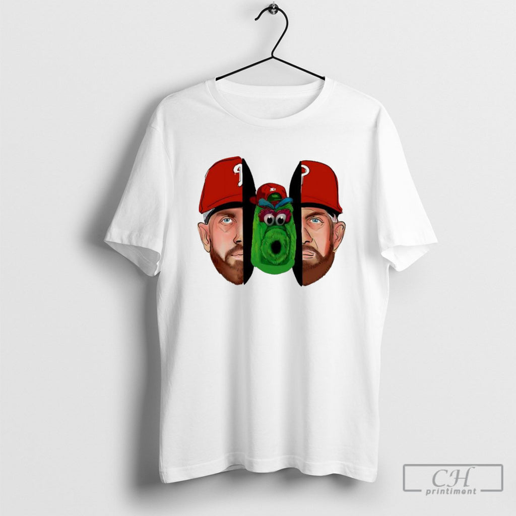 Philly Split Personality Bryce And Phanatic Vintage Baseball Shirts