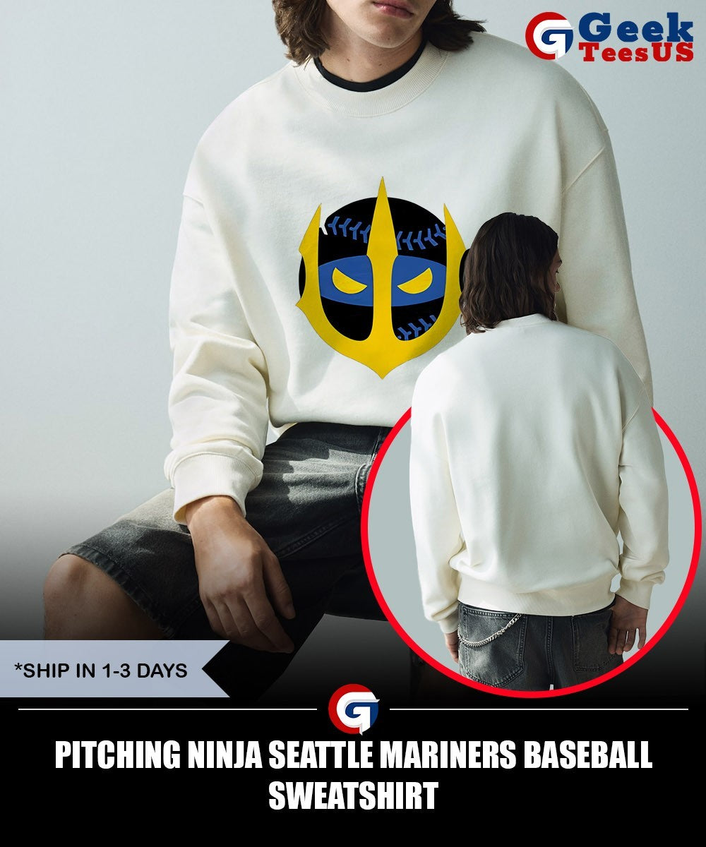 Pitching Ninja Seattle Mariners baseball shirt Unisex , , , Long Sleeve Tee