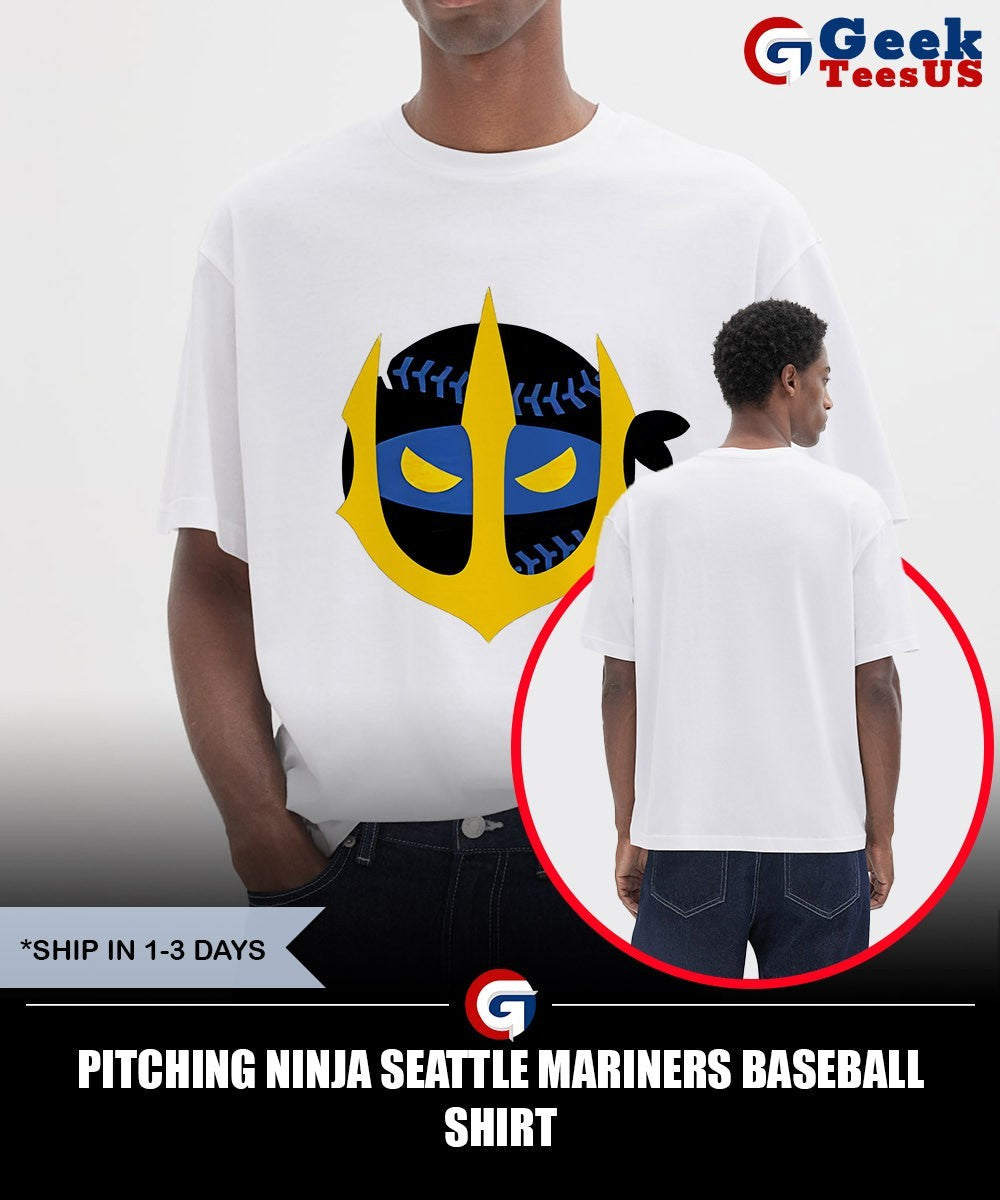 Pitching Ninja Seattle Mariners baseball shirt Unisex , , , Long Sleeve Tee