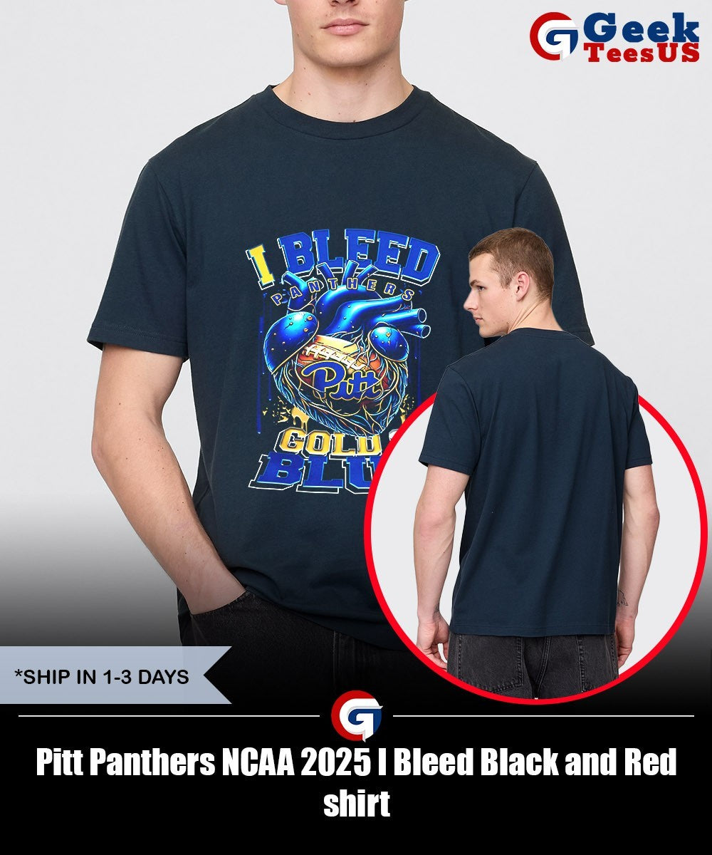 Pitt Panthers NCAA 2025 I Bleed Black and Red shirt Unisex , , , Long Sleeve Tee