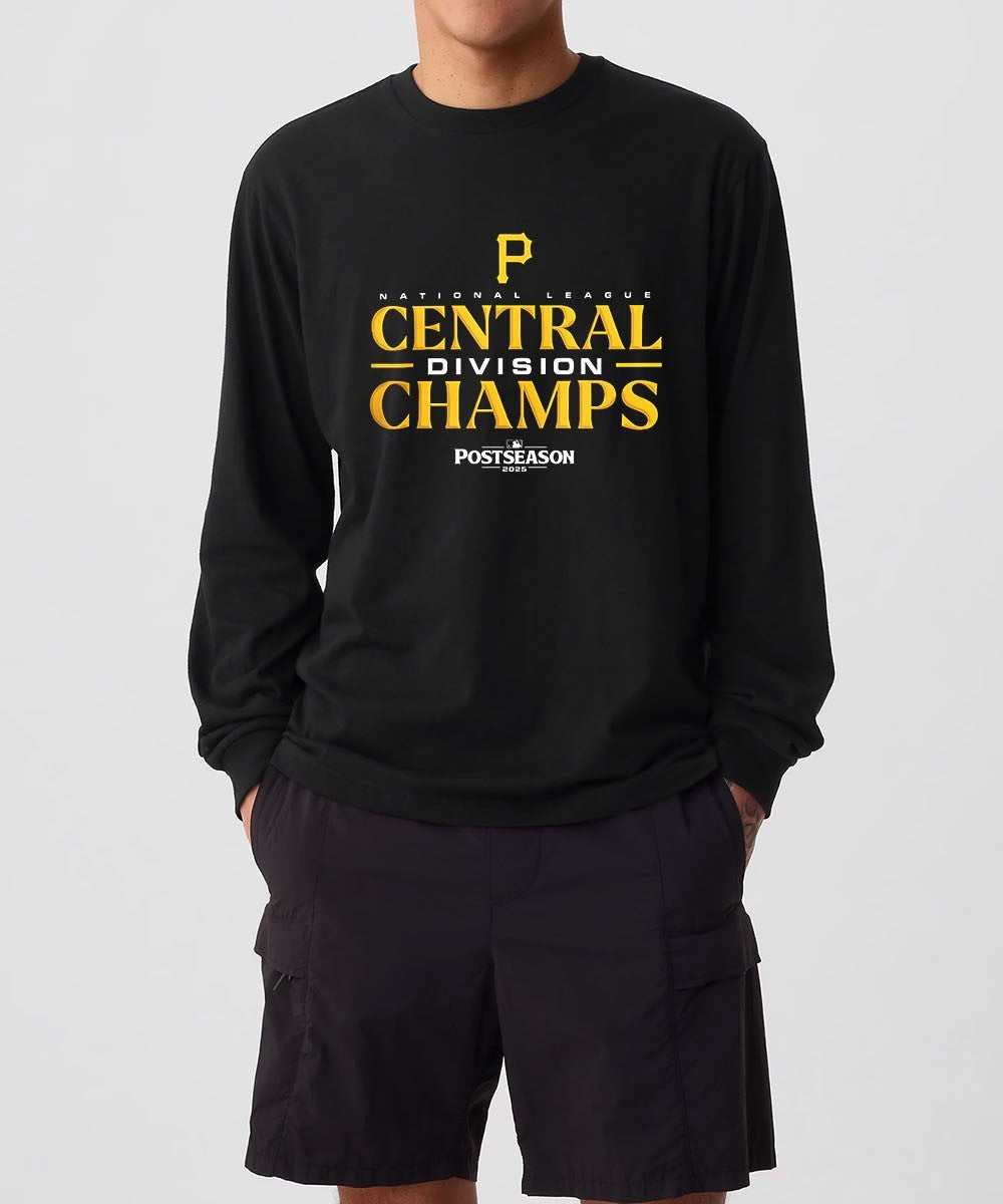 Pittsburgh Pirates MLB Playoffs Central Division Champions Postseason 2025 shirt Unisex , , , Long Sleeve Tee