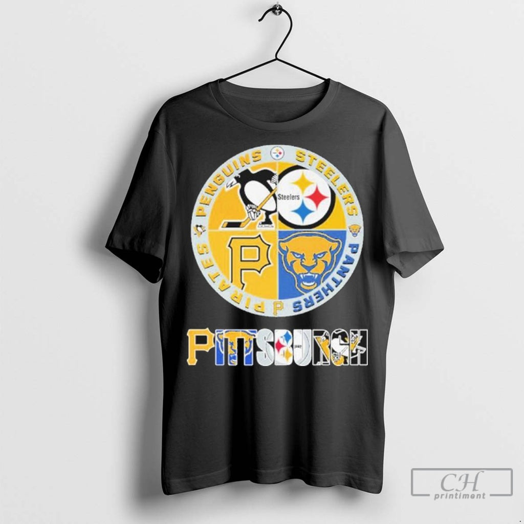 Pittsburgh Sports 2025 Penguins Steelers Panthers And Pirates T Shirt Jpg