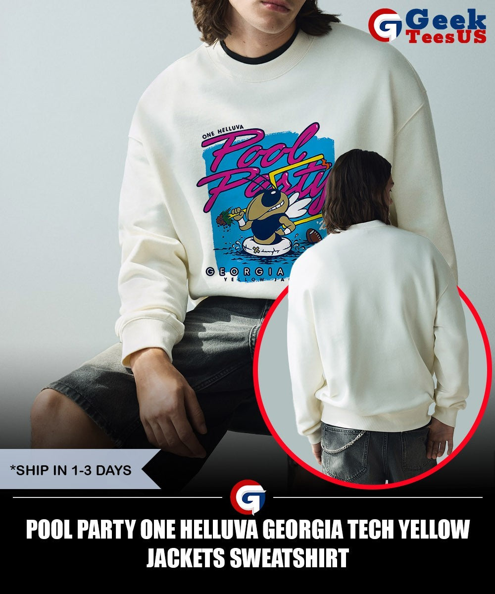 Pool Party One Helluva Georgia Tech Yellow Jackets shirt Unisex , , , Long Sleeve Tee