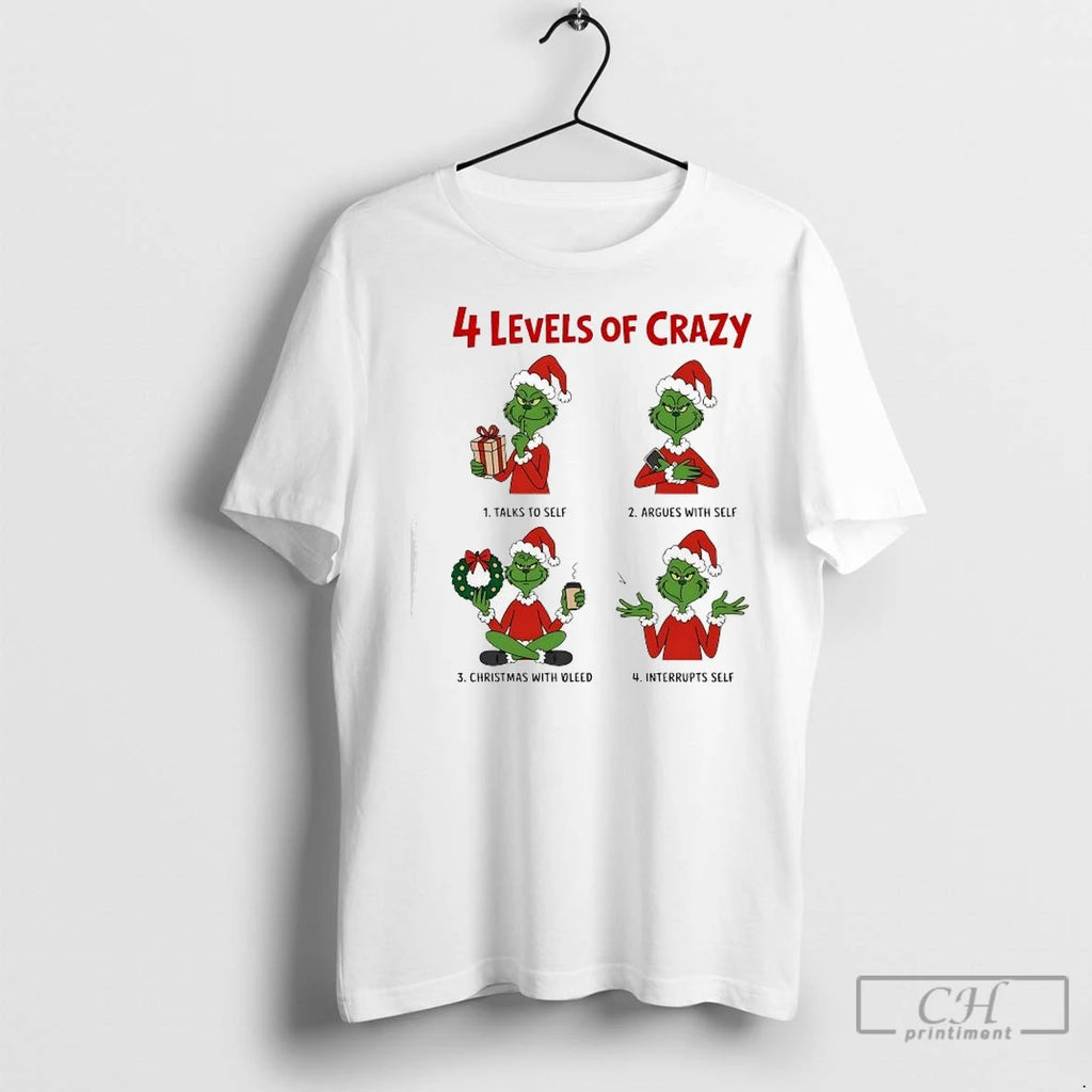 Premium 4 Levels Of Crazy Grinch Christmas With Oleed