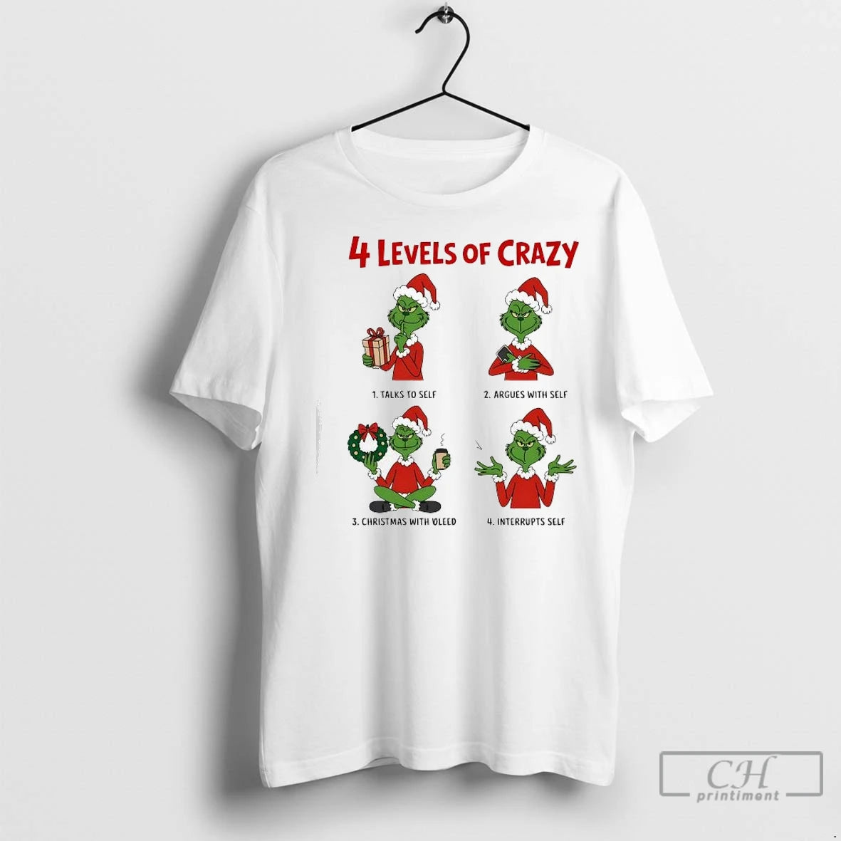 Premium 4 Levels Of Crazy Grinch Christmas With Oleed