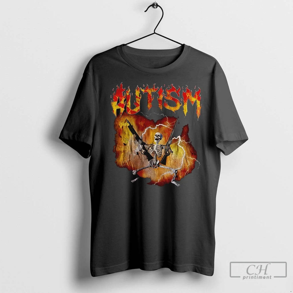 Premium Autistic Funny Skeleton Edgy Meme Graphic