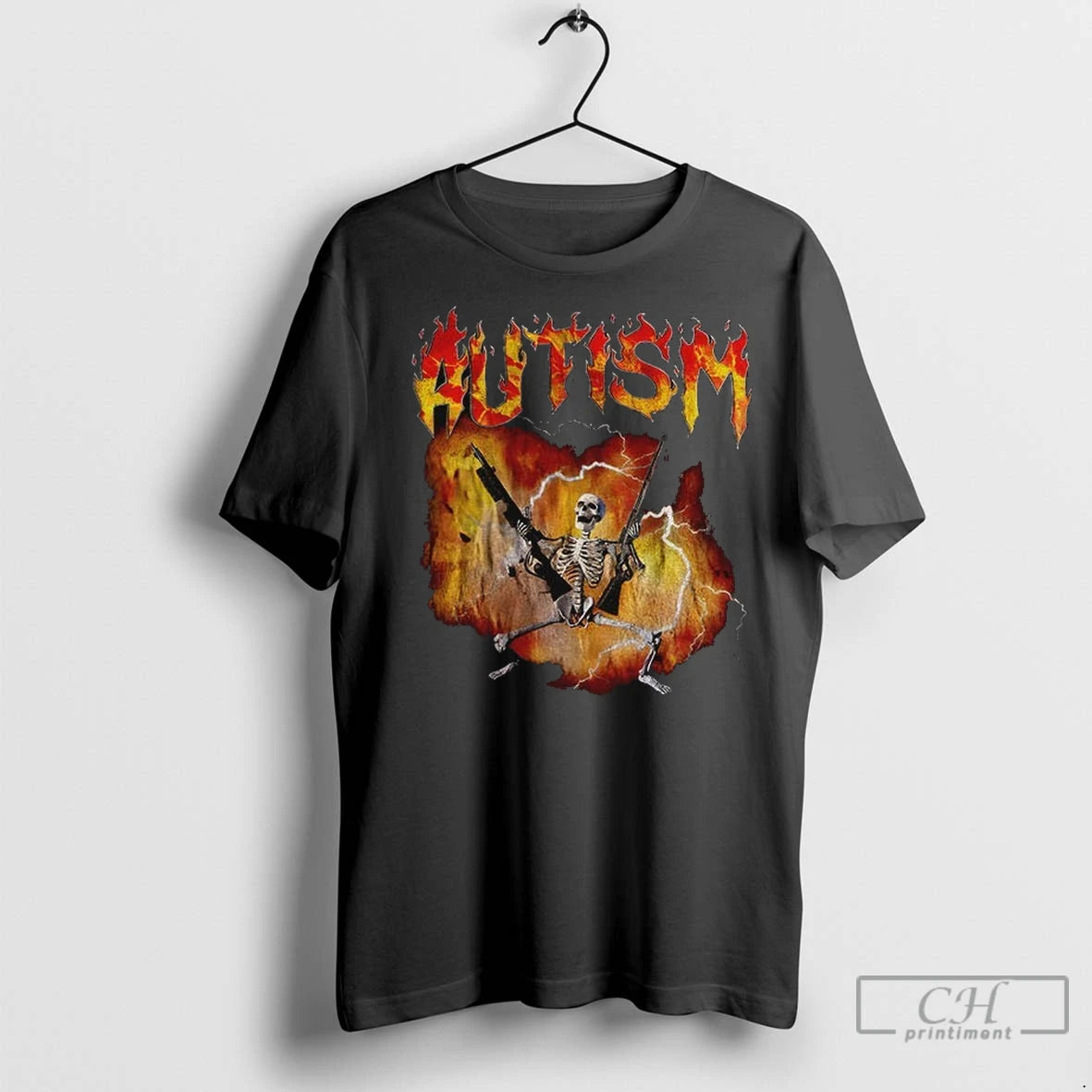 Premium Autistic Funny Skeleton Edgy Meme Graphic