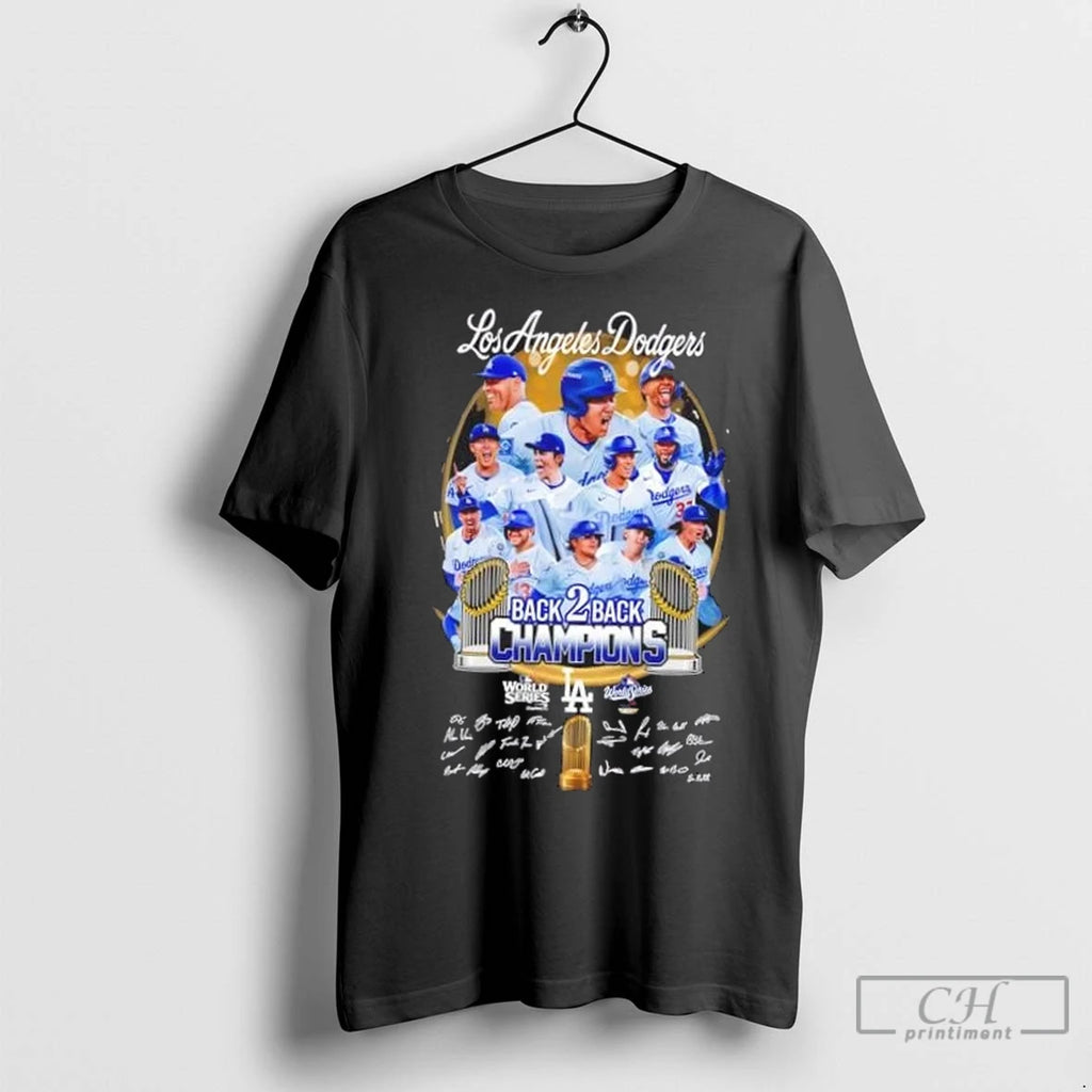 Premium Back 2 Back Champions World Series Los Angeles Dodgers All Signatures