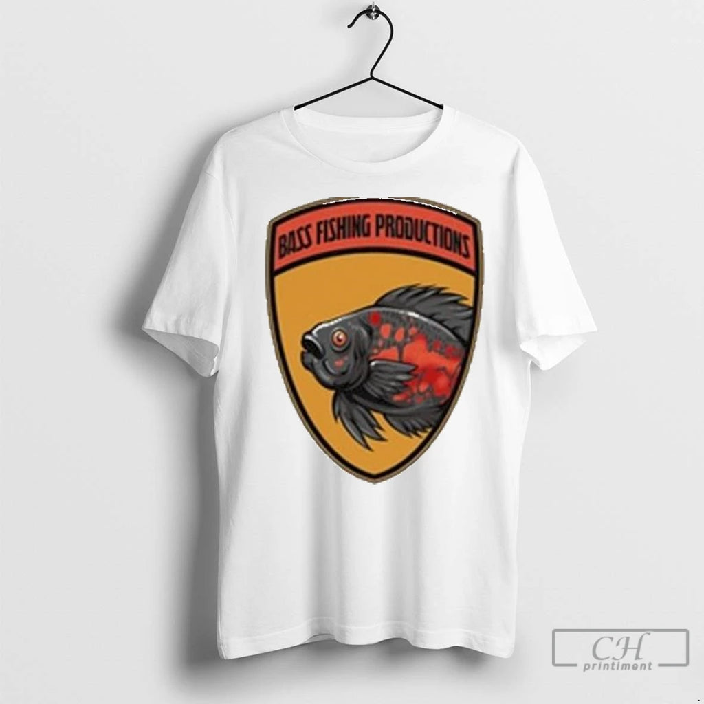 Premium Bass Fishing Productions Shield Logo Circle White