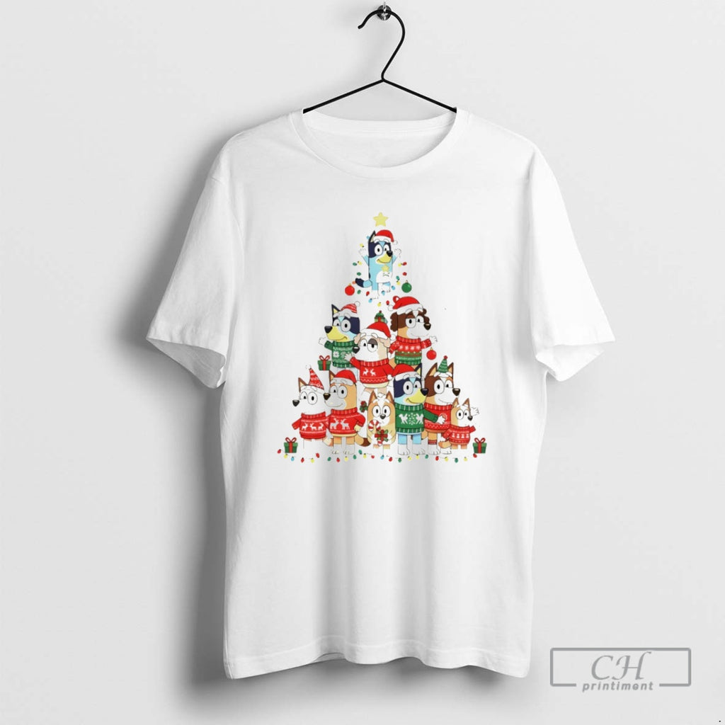 Premium Bluey Family Christmas Tree Shirt Sweater