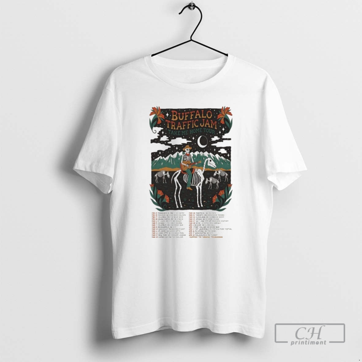 Premium Buffalo Traffic Jam Take Me Home Tour 2026 Dates Skeleton Shirt Sweater