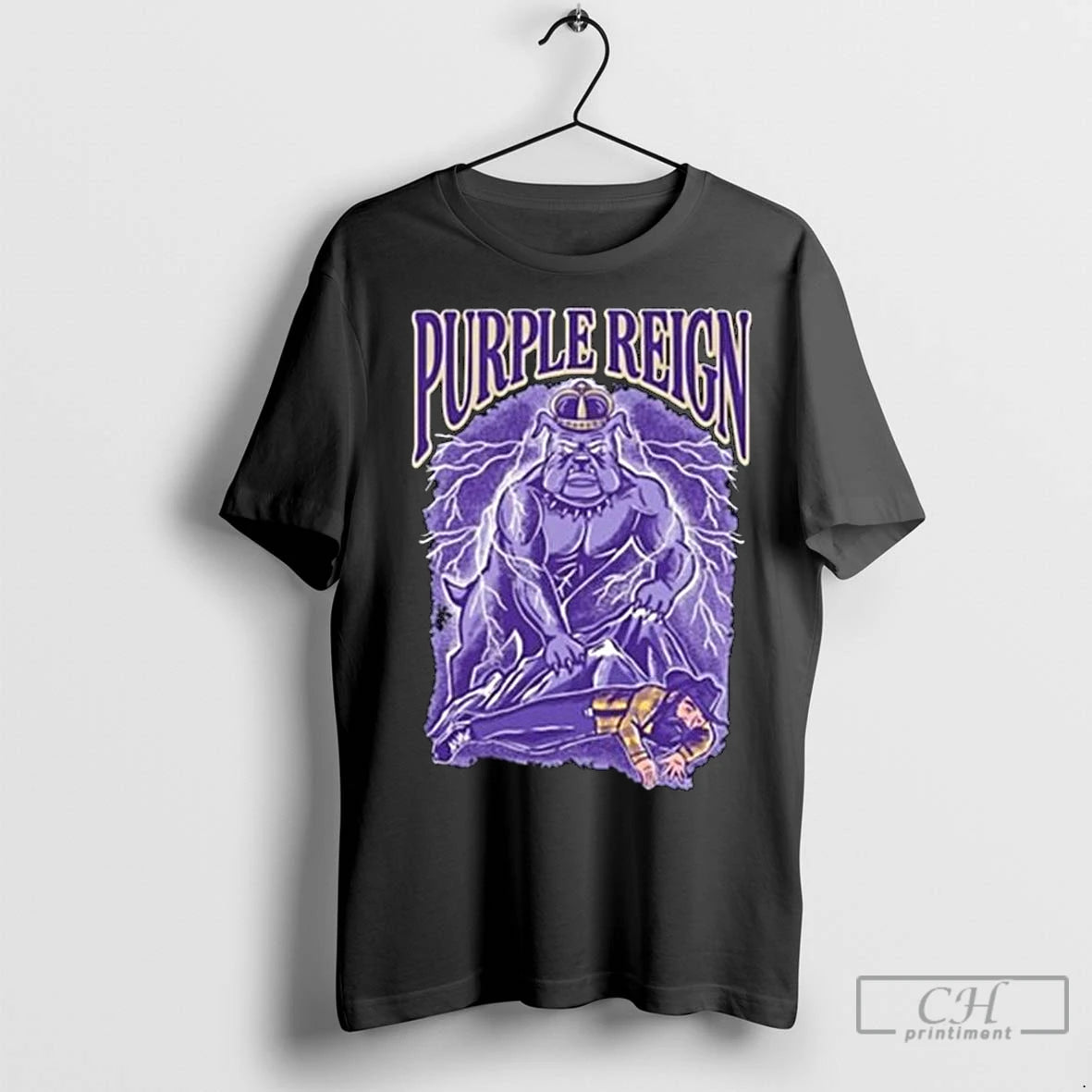 Premium Bulldog Mascot Purple Reign Pocket Long Sleve