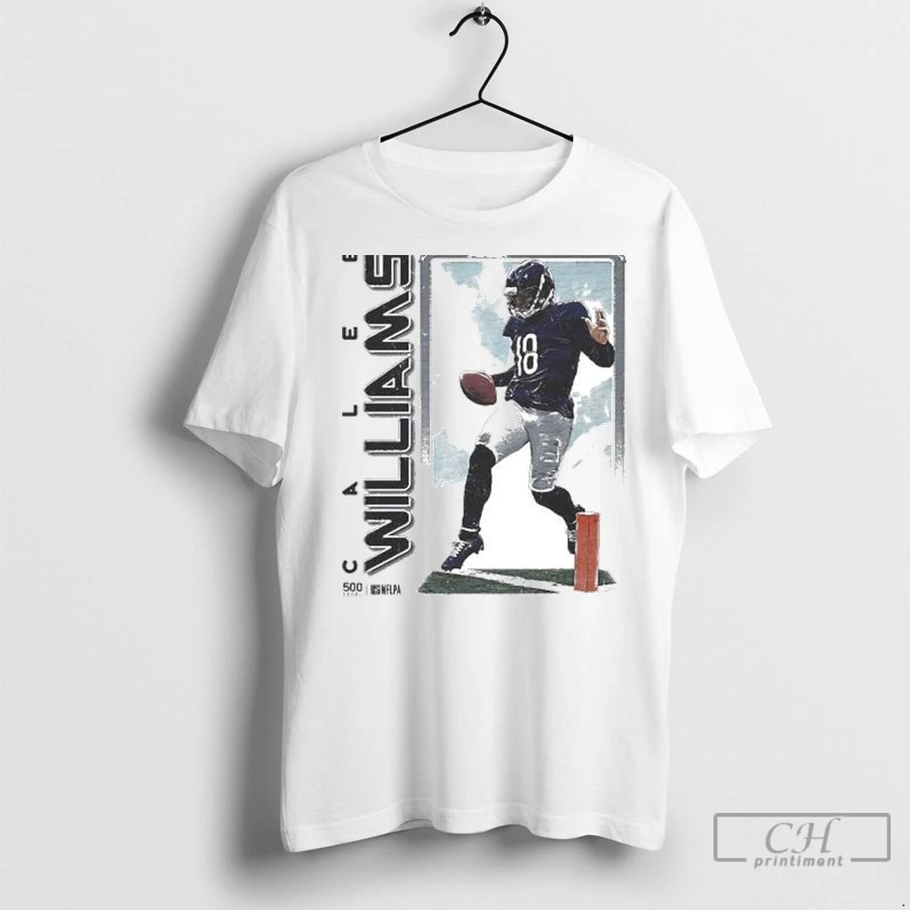 Premium Caleb Williams Chicago Touchdown Circle White