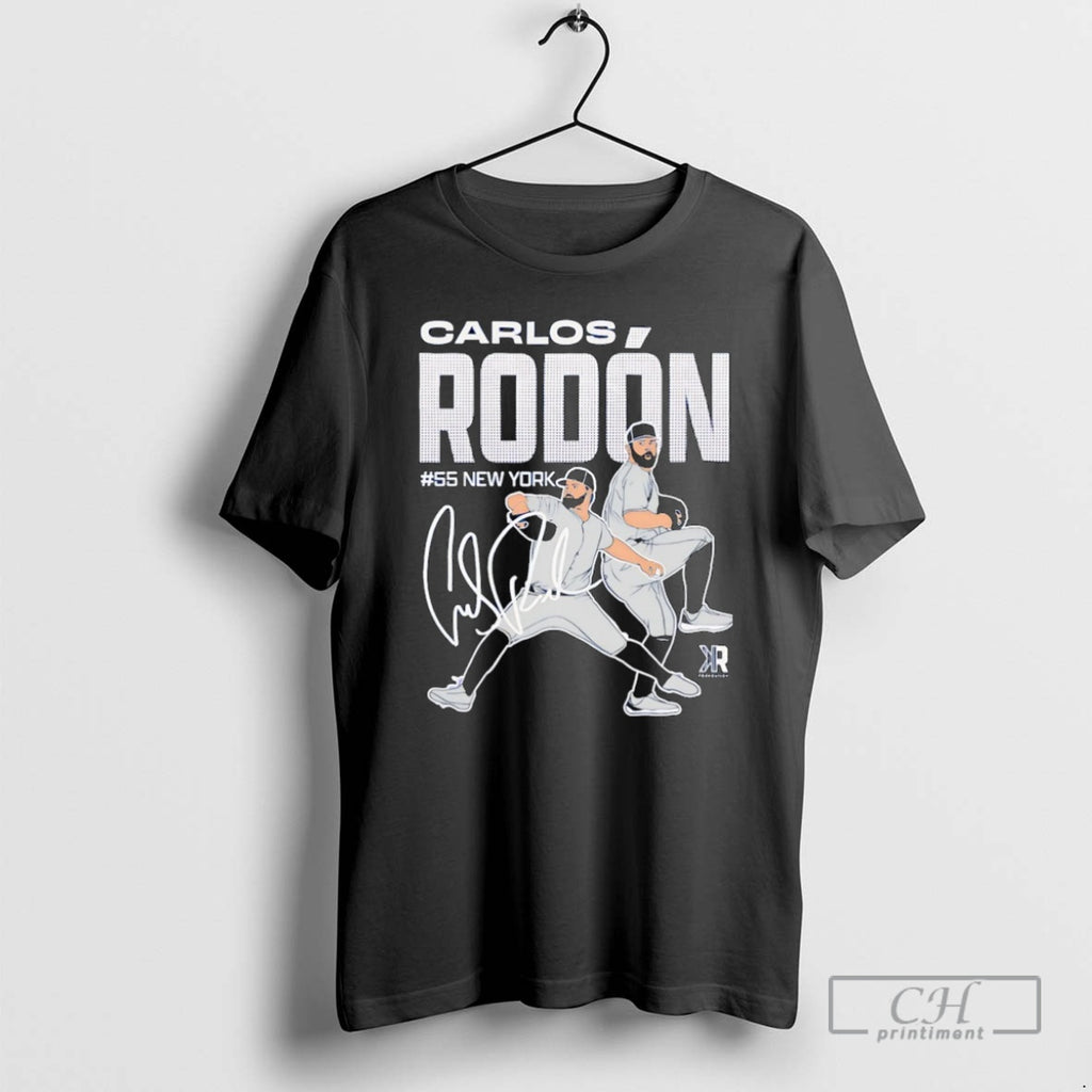 Premium Carlos Rodon New York Yankees Signature Illustration Christmas Shirt Sweater