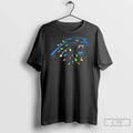 Premium Carolina Panthers Primary Logo Holiday Lights 2025 Long Sleve