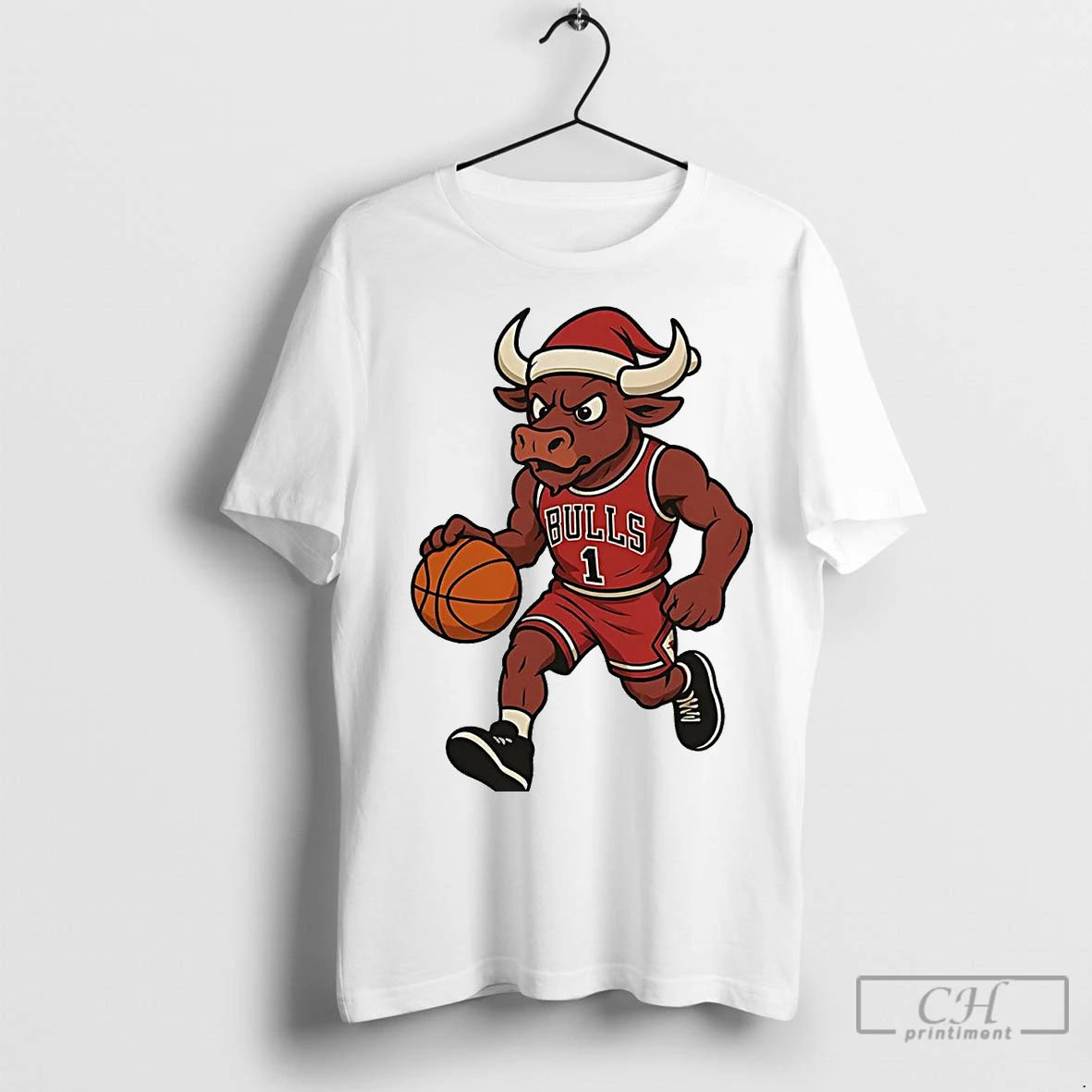 Premium Chicago Bulls Mascot Dribbling Christmas