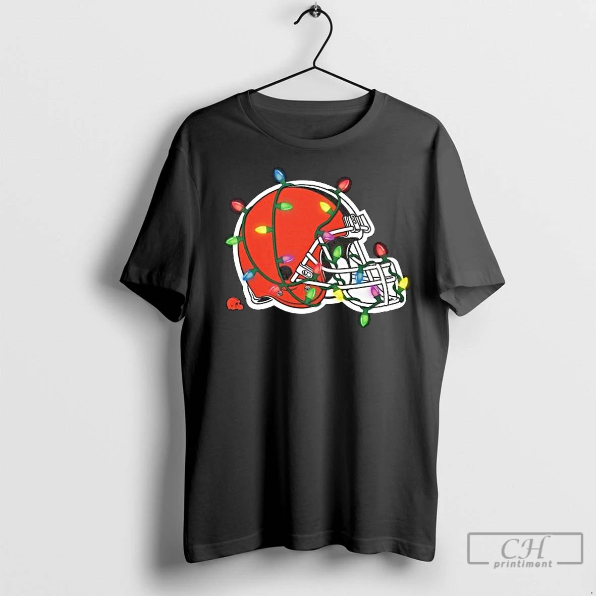Premium Cleveland Browns Primary Logo Holiday Lights 2025 Long Sleve