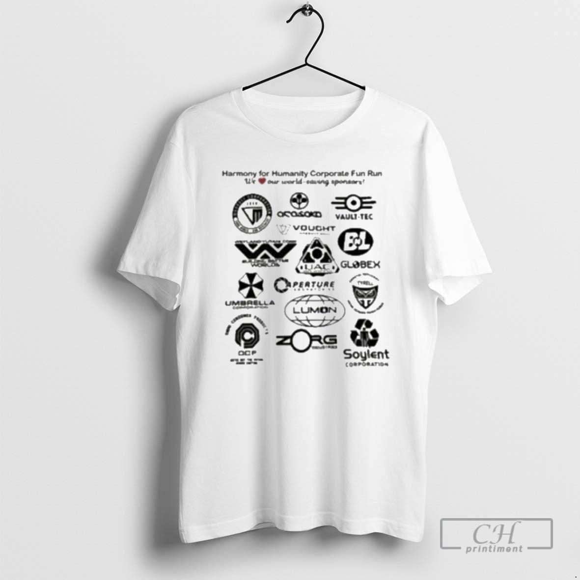 Premium Corporate Fun Run Sci Fi Parody Sponsor Logo Shirt Sweater